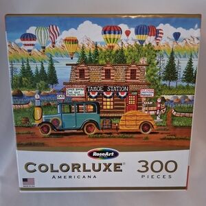 ColorLuxe Americana "Tahoe Station" 300 Piece Complete Puzzle Hot Air Balloons